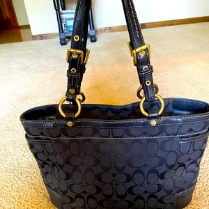 Classic black handbag.